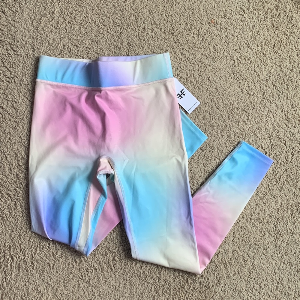 Heroine Sport Rainbow Pastel Ombre Leggings - Size Small